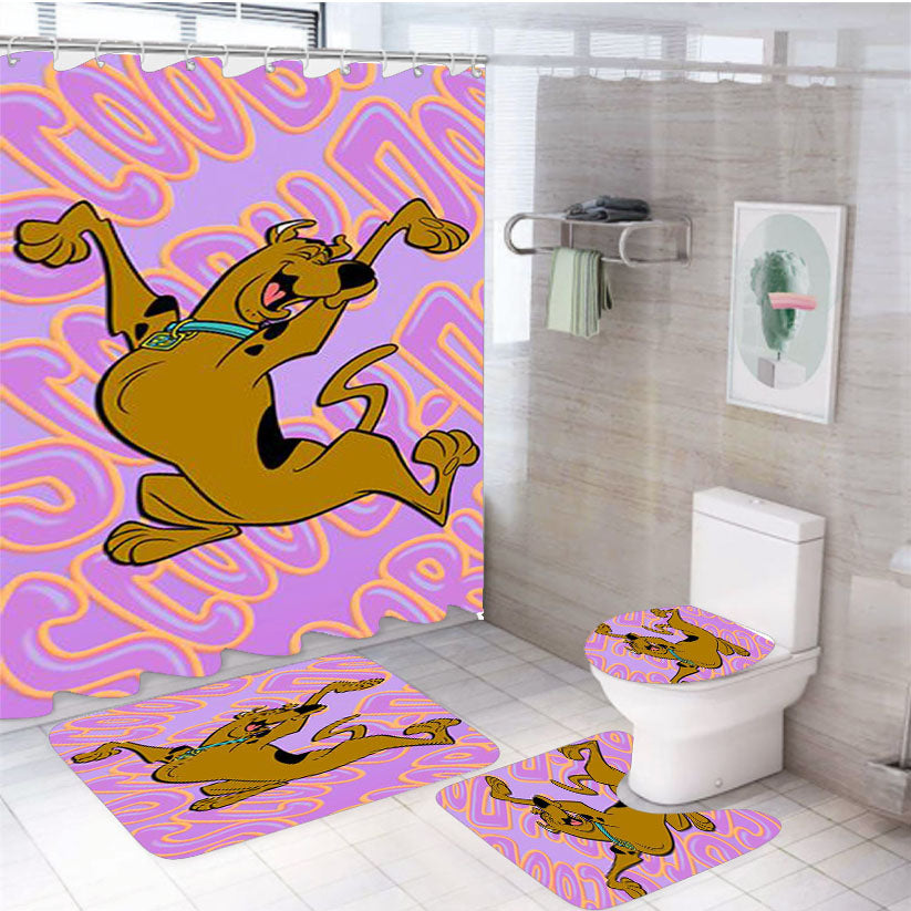 Scooby Doo Dog 4Pcs Bathroom Set Shower Curtain