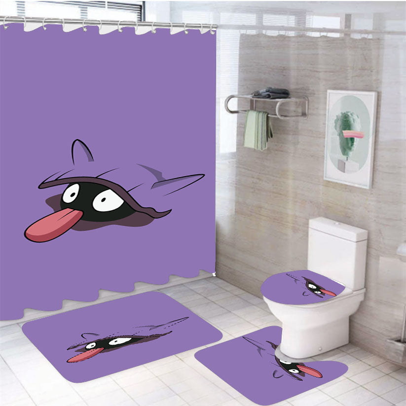 Shellder Pokemon 4Pcs Bathroom Set Shower Curtain