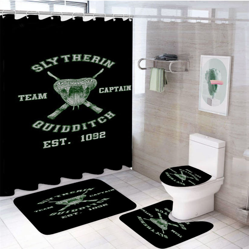 Slytherin Team Captain 4Pcs Bathroom Set Shower Curtain
