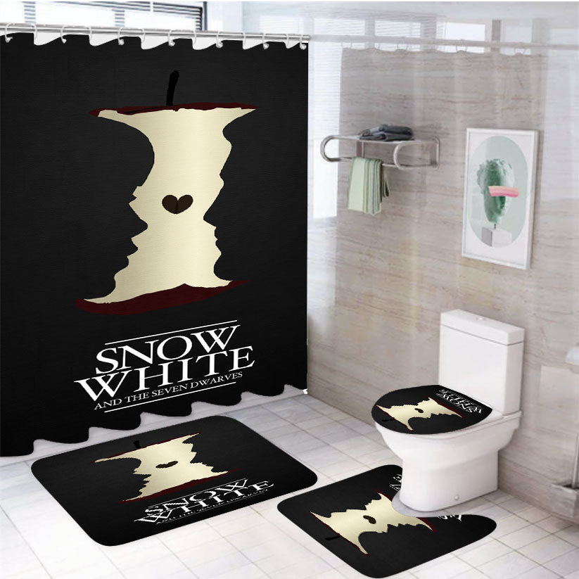 Snow White Cover Poster Design 4Pcs Bathroom Set Shower Curtain