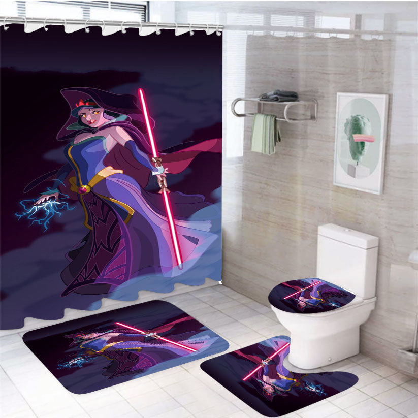 Snow White Disney Princess Star Wars 4Pcs Bathroom Set Shower Curtain