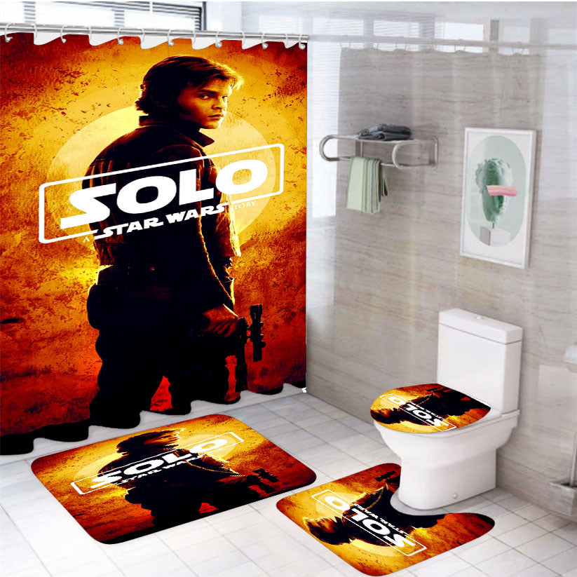 Solo A Star Wars Story Poster 4Pcs Bathroom Set Shower Curtain