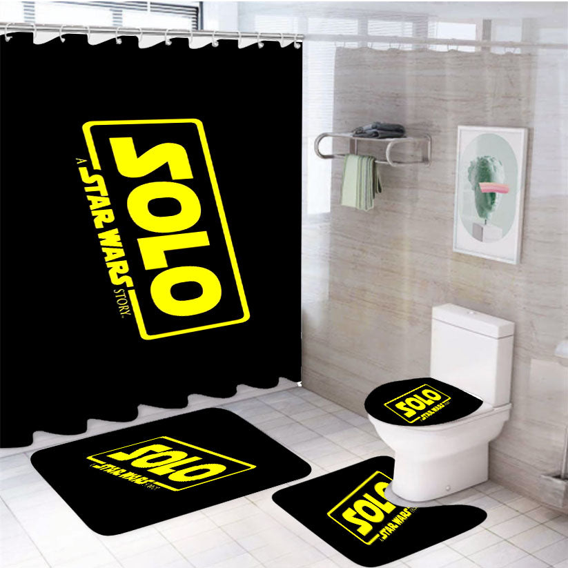 Solo Star Wars Story 4Pcs Bathroom Set Shower Curtain