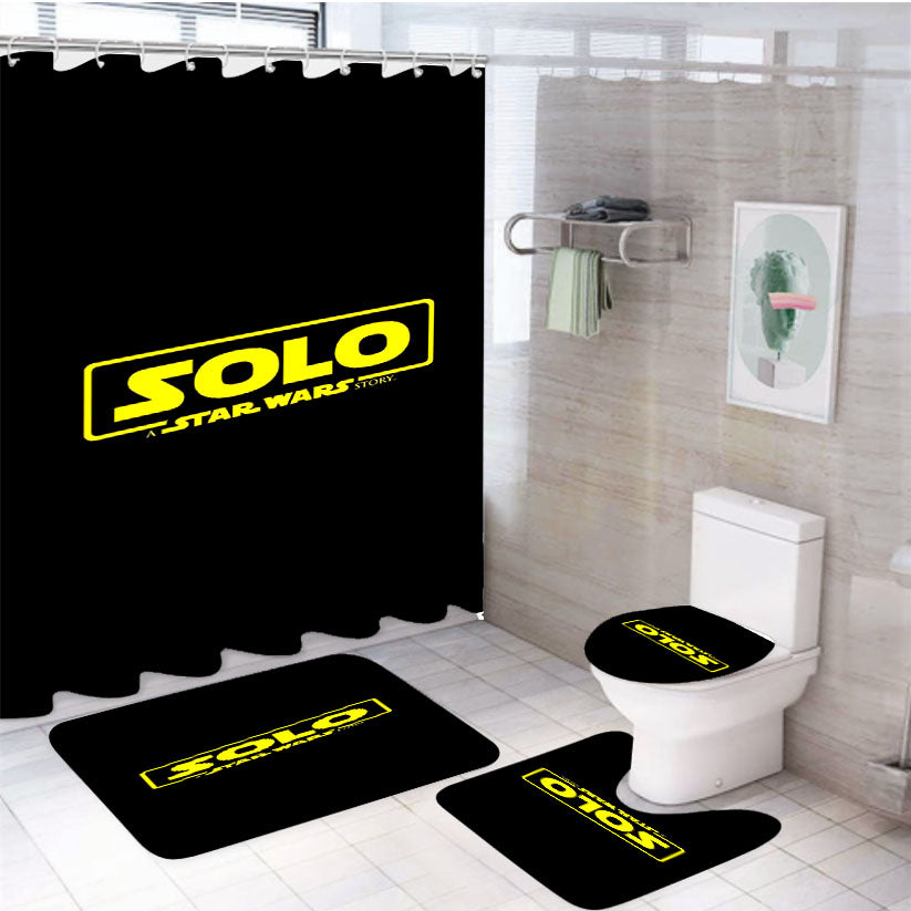 Solo Star Wars Story 2 4Pcs Bathroom Set Shower Curtain