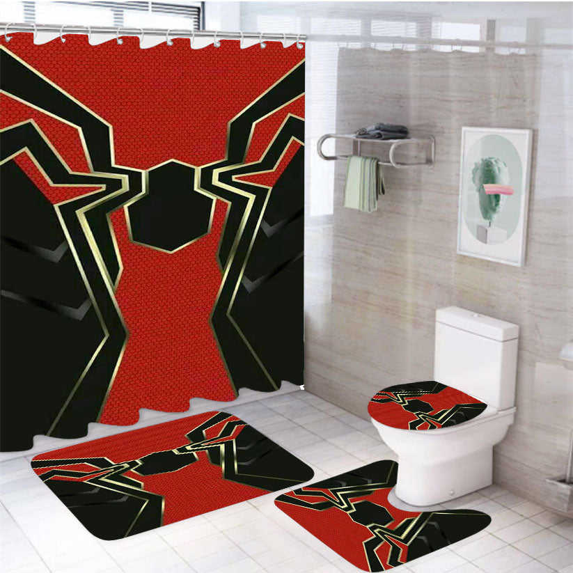Spider Man Costume From Tony Stark Design 4Pcs Bathroom Set Shower Curtain
