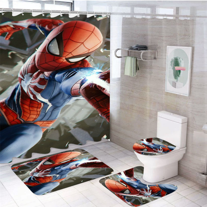 Stan Lee Talks About Spider Man 4Pcs Bathroom Set Shower Curtain