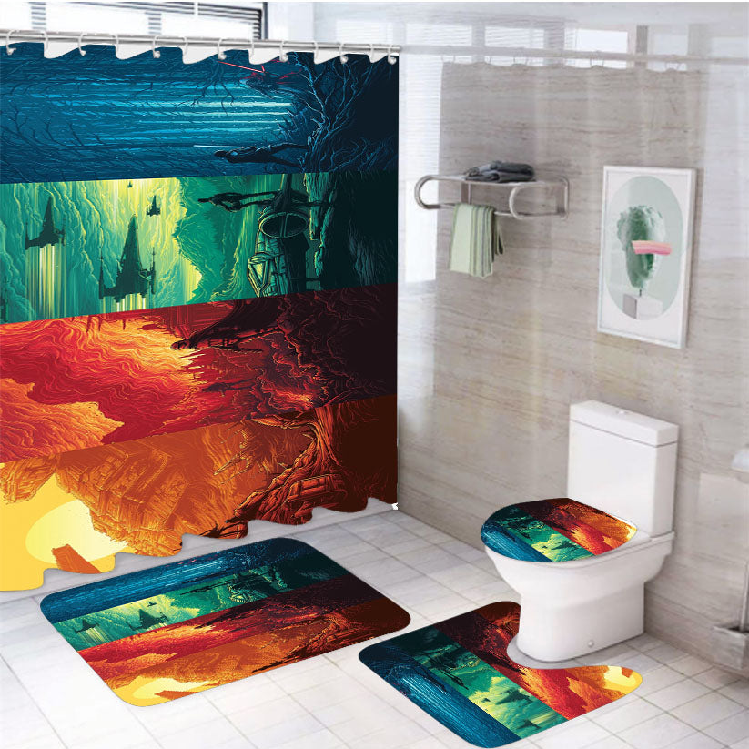 Star Wars Alliance 4Pcs Bathroom Set Shower Curtain