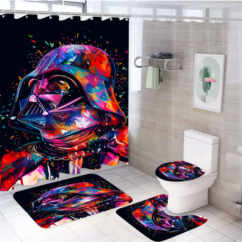 Star Wars Art 4Pcs Bathroom Set Shower Curtain