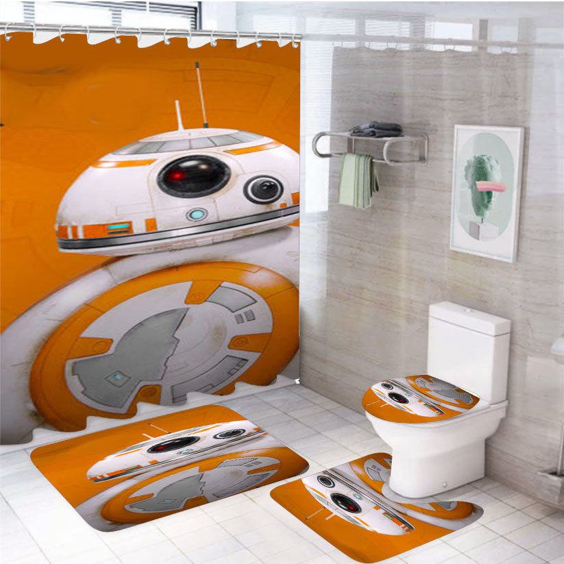 Star Wars Bb-8 Droid 4Pcs Bathroom Set Shower Curtain