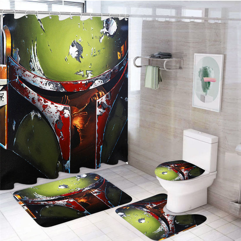 Star Wars Boba Fett Han Solo 4Pcs Bathroom Set Shower Curtain