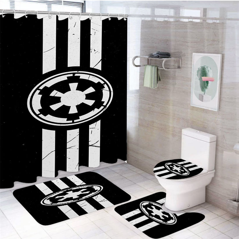 Star Wars Empire Logo 4Pcs Bathroom Set Shower Curtain