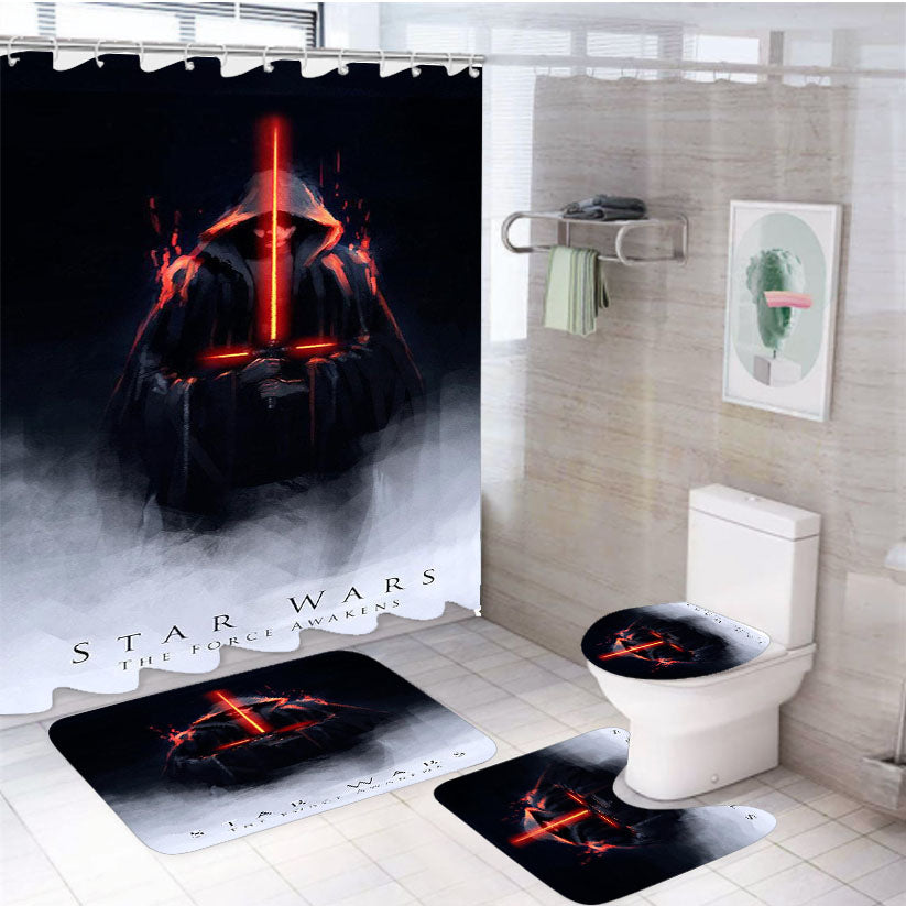 Star Wars Fanart 4Pcs Bathroom Set Shower Curtain