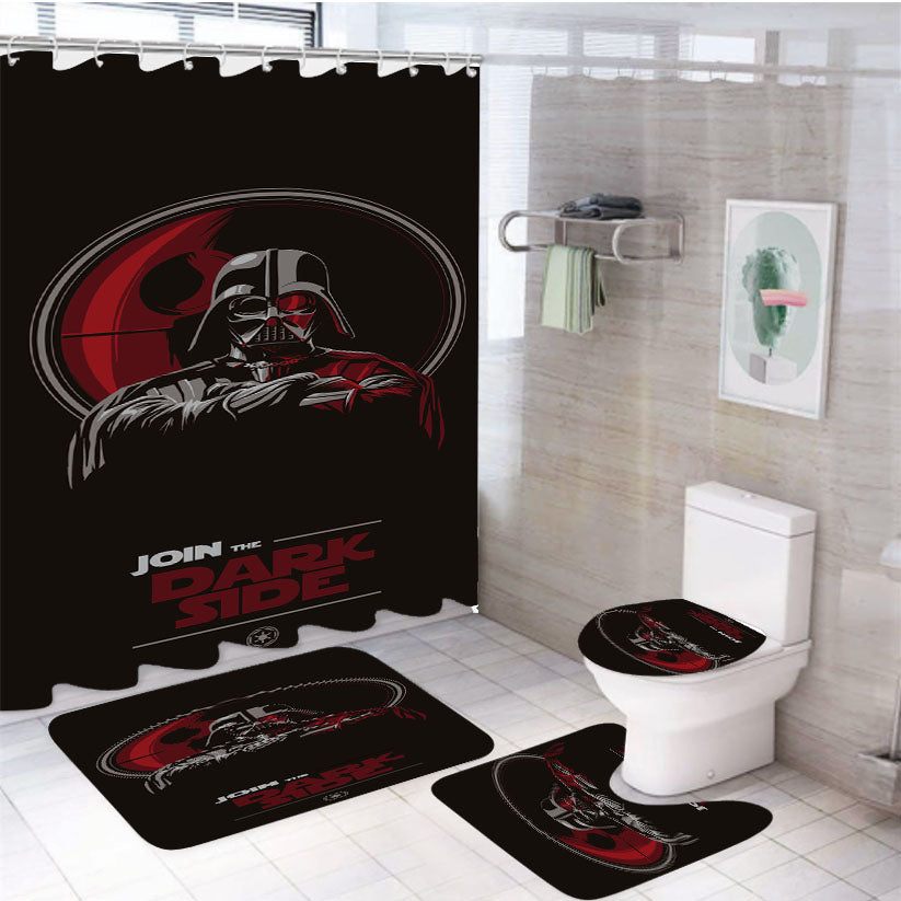 Star Wars Join The Dark Side 4Pcs Bathroom Set Shower Curtain
