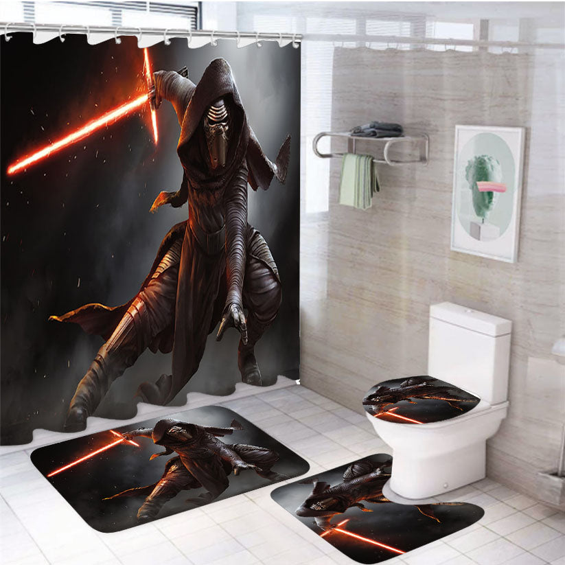 Star Wars Kylo Ren 2 4Pcs Bathroom Set Shower Curtain