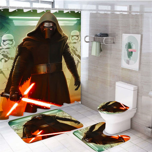 Star Wars Kylo Ren  4Pcs Bathroom Set Shower Curtain