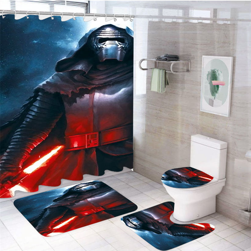 Star Wars Kylo Ren Armor 4Pcs Bathroom Set Shower Curtain