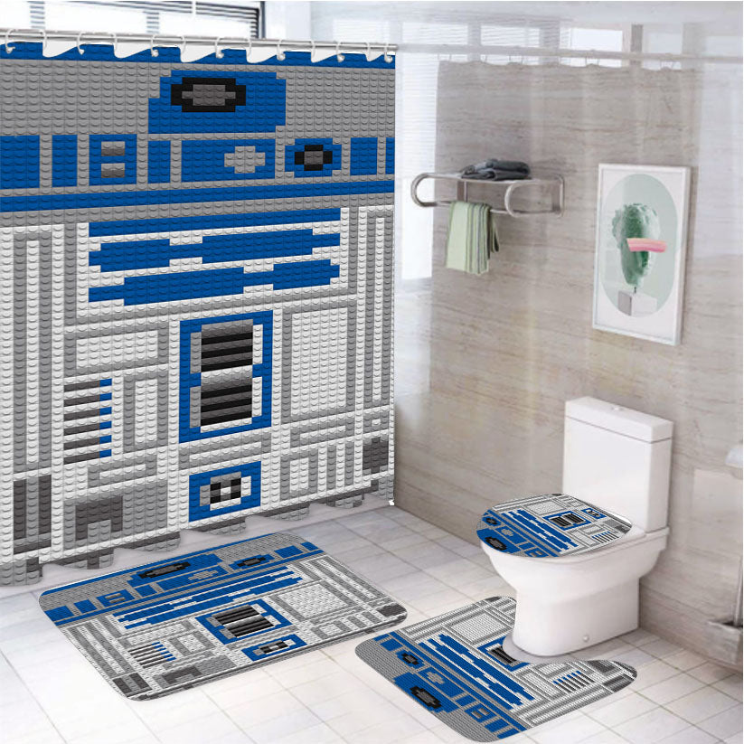 Star Wars Rd Lego 4Pcs Bathroom Set Shower Curtain