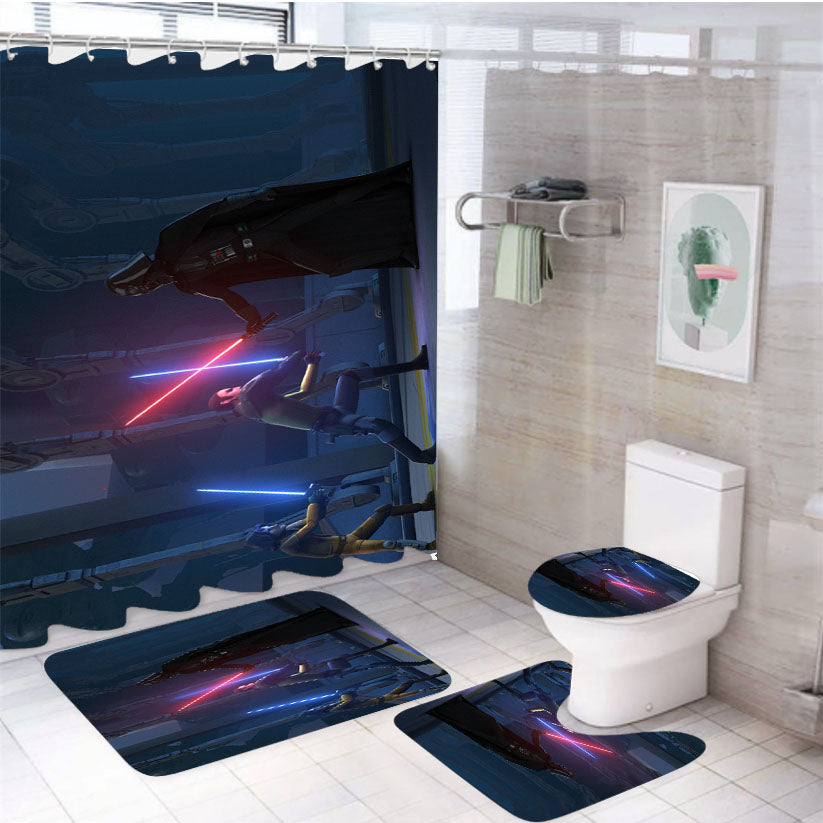 Star Wars Rebels 3 4Pcs Bathroom Set Shower Curtain