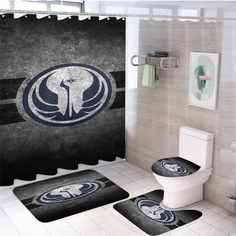 Star Wars Republic Symbol 4Pcs Bathroom Set Shower Curtain