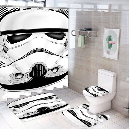Star Wars Stormtrooper 05 4Pcs Bathroom Set Shower Curtain