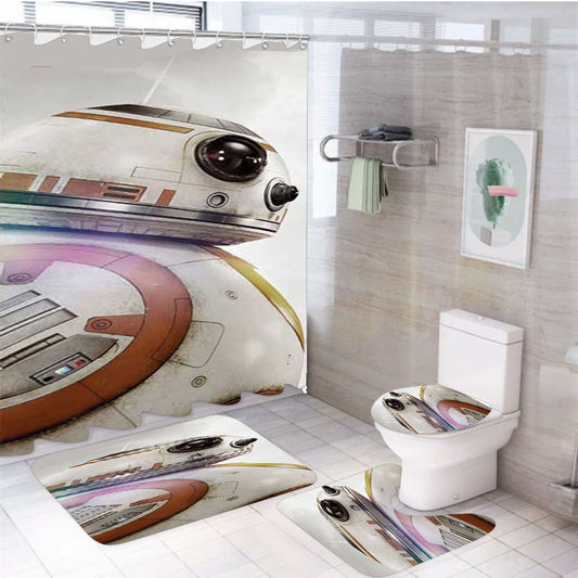 Star Wars The Force Awakens Bb8 Detail 4Pcs Bathroom Set Shower Curtain