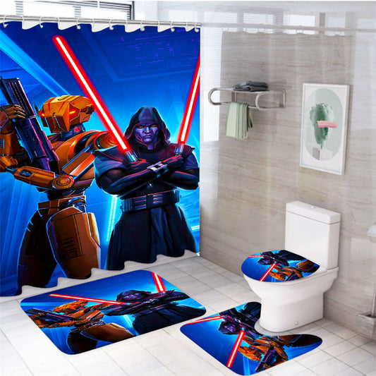 Star Wars The Old Republic 4Pcs Bathroom Set Shower Curtain