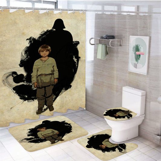 Stars Wars Child 4Pcs Bathroom Set Shower Curtain