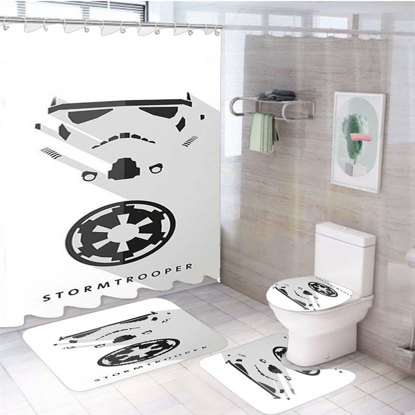Stormtrooper 4Pcs Bathroom Set Shower Curtain