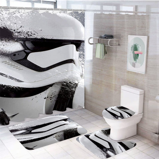 Stormtrooper Star Wars 4Pcs Bathroom Set Shower Curtain
