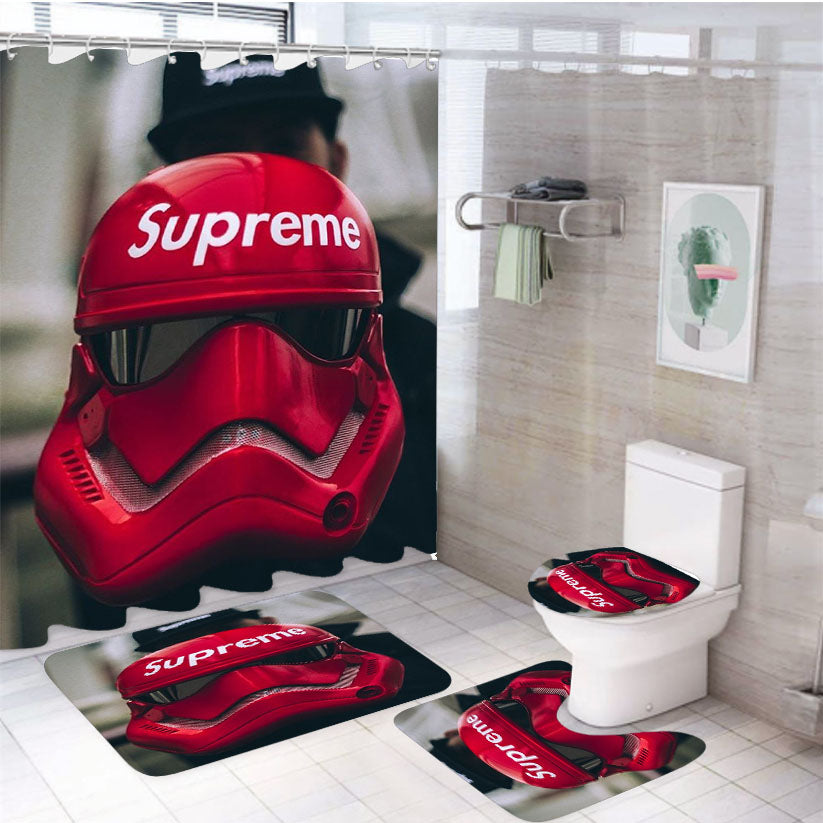 Stormtrooper Supreme Helmet 4Pcs Bathroom Set Shower Curtain