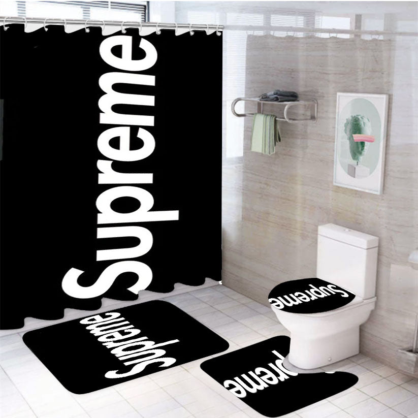 Supreme Classic 4Pcs Bathroom Set Shower Curtain
