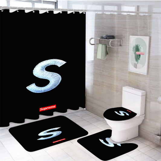 Supreme Clothing S 4Pcs Bathroom Set Shower Curtain