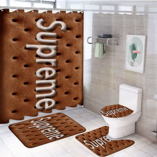 Supreme Ice Cream Sandwich 4Pcs Bathroom Set Shower Curtain
