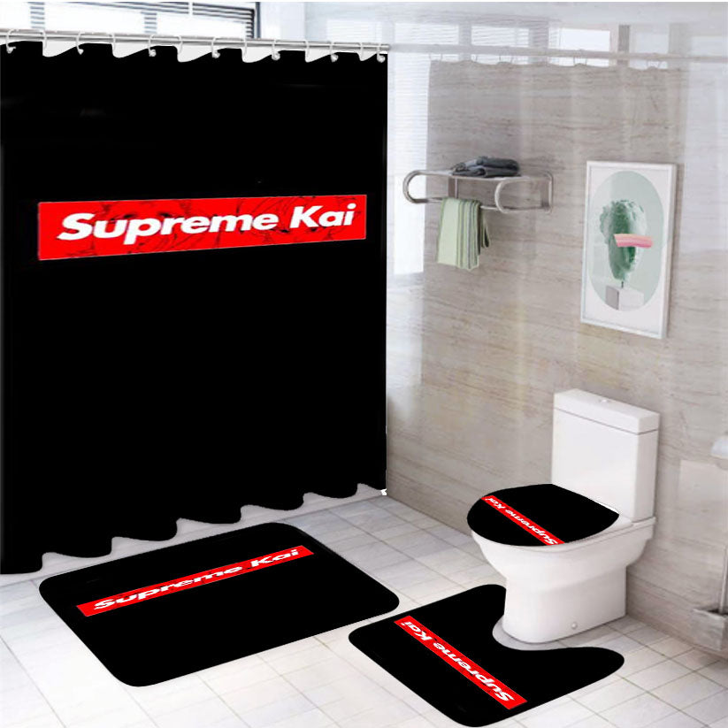 Supreme Kai V2 4Pcs Bathroom Set Shower Curtain