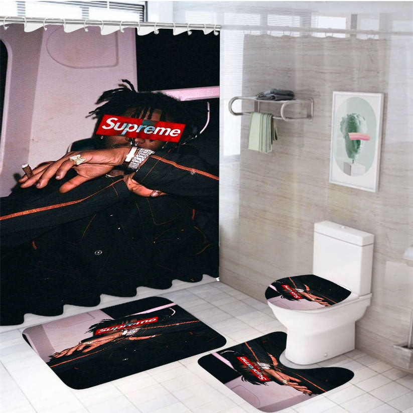 Supreme Lil Uzi Vert 4Pcs Bathroom Set Shower Curtain