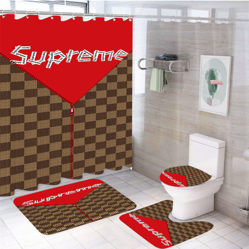 Supreme Louis 4Pcs Bathroom Set Shower Curtain