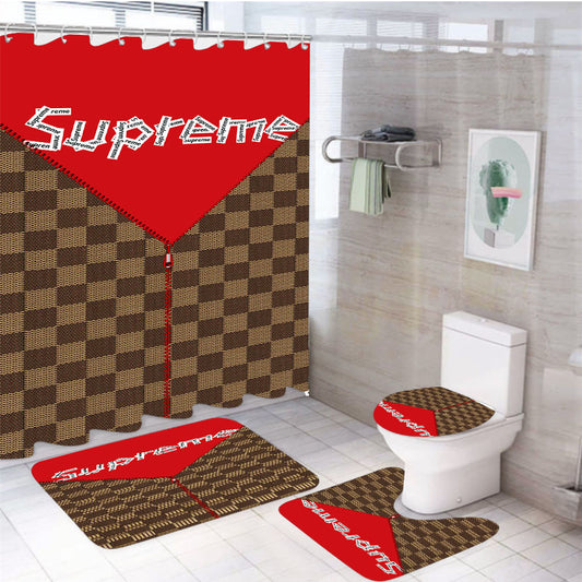 Supreme Louis 4Pcs Bathroom Set Shower Curtain