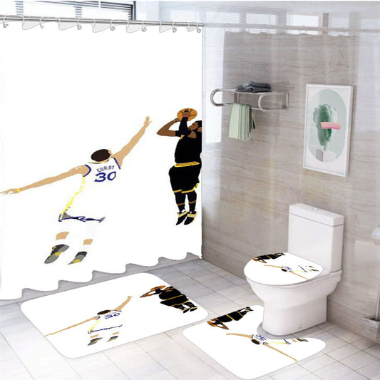 Supreme Louis Vuitton 4Pcs Bathroom Set Shower Curtain