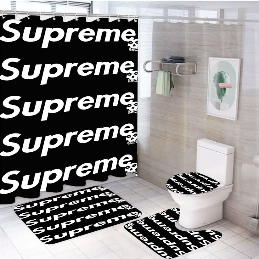 Supreme Skull 4Pcs Bathroom Set Shower Curtain