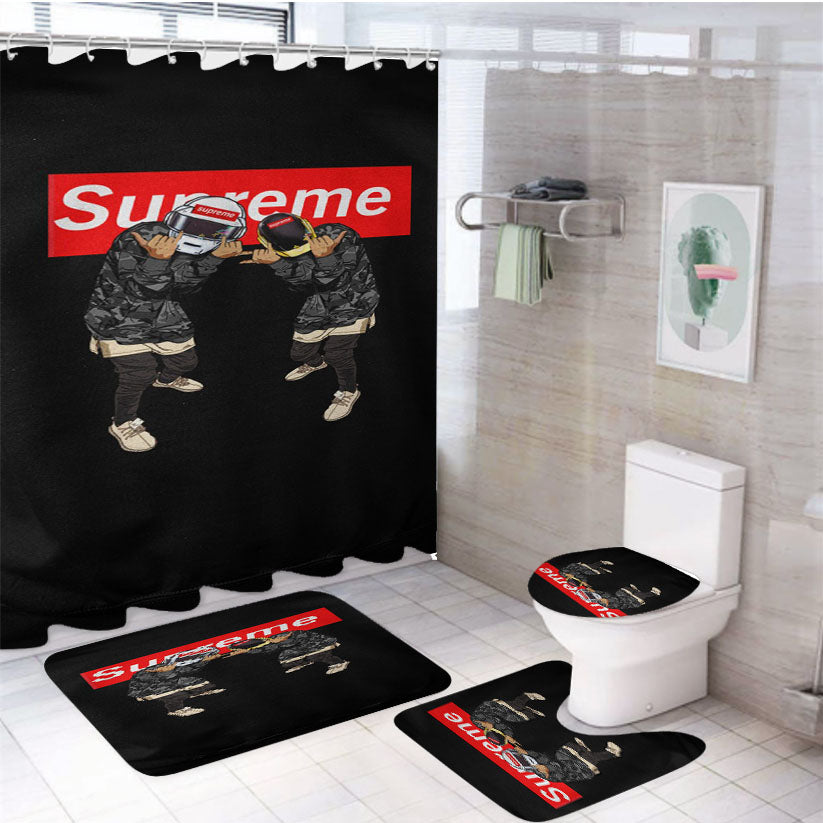 Supreme Star Wars Daft Punk 4Pcs Bathroom Set Shower Curtain