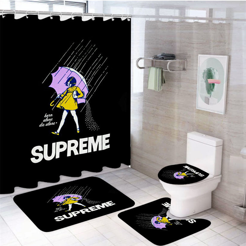 Supreme Umberella Women 4Pcs Bathroom Set Shower Curtain