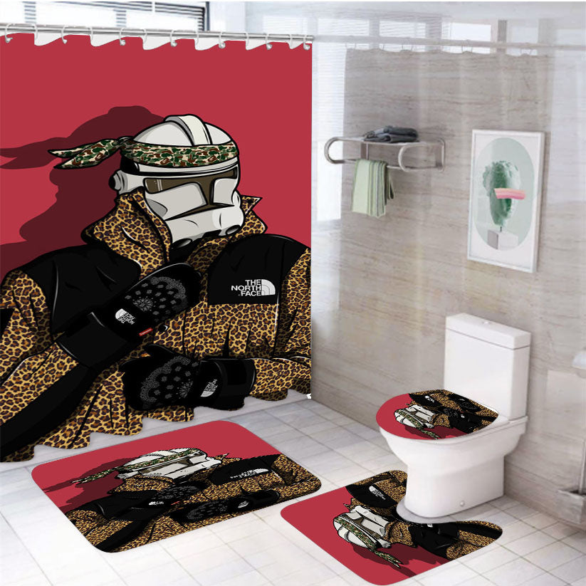 Supreme X The North Face X Star Wars 4Pcs Bathroom Set Shower Curtain