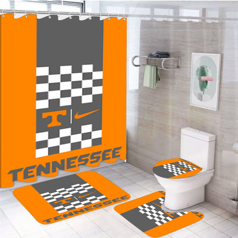 Tennessee Ut Vols Logo 3 4Pcs Bathroom Set Shower Curtain