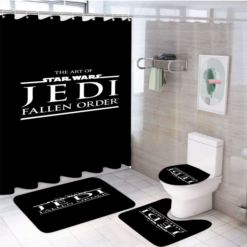 The Art Of Star Wars Jedi Fallen Order 4Pcs Bathroom Set Shower Curtain
