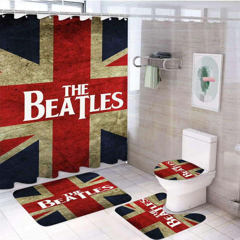 The Beatles Iphone Wallpaper 4Pcs Bathroom Set Shower Curtain