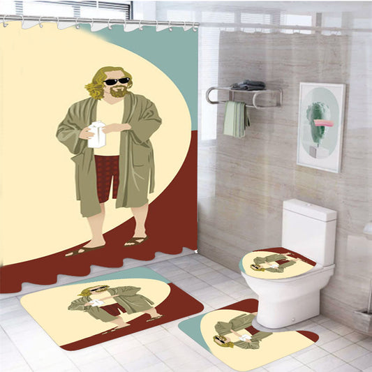 The Big Lebowski Art 4Pcs Bathroom Set Shower Curtain