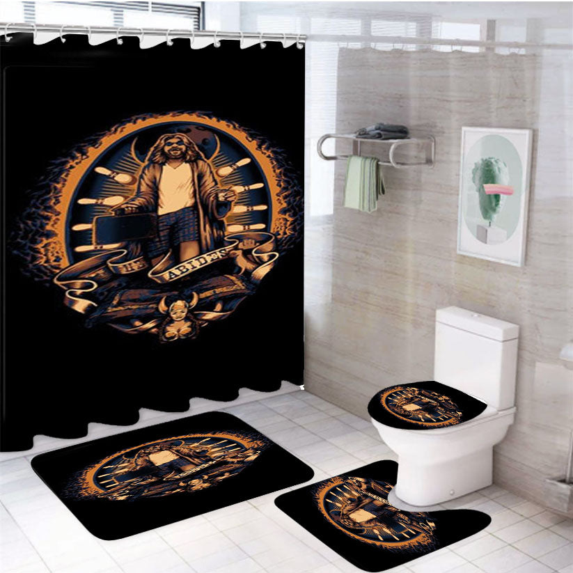 The Big Lebowski Coat Of Arms 4Pcs Bathroom Set Shower Curtain