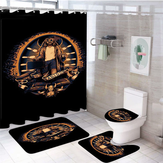 The Big Lebowski Coat Of Arms 4Pcs Bathroom Set Shower Curtain