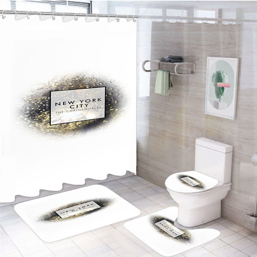 The Chainsmokers New York City 4Pcs Bathroom Set Shower Curtain