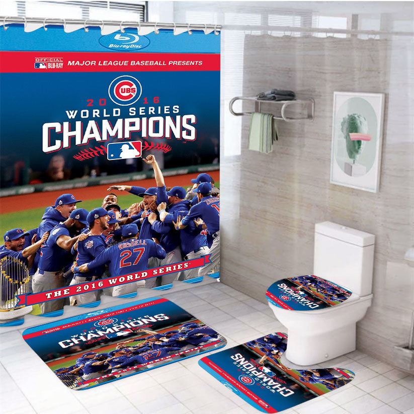The Chicago Cubs Champions 2 4Pcs Bathroom Set Shower Curtain